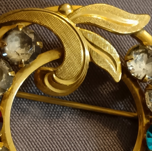 Van Dell Circle of Life Brooch 1/20 12K - Picture 4 of 7